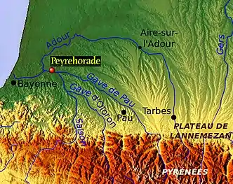 Carte halieutique du bassin de l'Adour