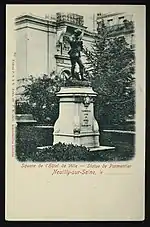 Statue d'Antoine Parmentier« Monument à Parmentier étudiant à la pomme de terre à Neuilly-sur-Seine », sur À nos grands hommes,« Monument à Parmentier à Neuilly-sur-Seine », sur e-monumen