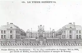 Carte postale représentant le château avant 1795.