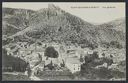 Le village de Saint-Guilhem-le-Désert(carte postale début XXe siècle).