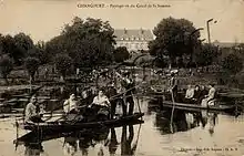 Carte postale montrant les marais de Cizancourt dans les années 1930