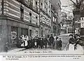 Carte postale ancienne de la rue de Lesseps prise depuis la rue de Bagnolet.