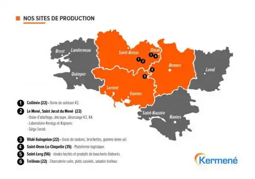 Carte des sites Kermené