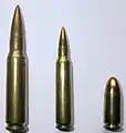 7,62 × 51 mm Otan, 5,56 × 45 mm Otan et 9 × 19 mm Parabellum.