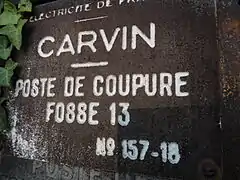 « Carvin, poste de coupure, fosse 13 ».