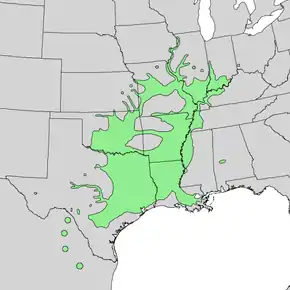 Description de l'image Carya illinoinensis range map 1.png.