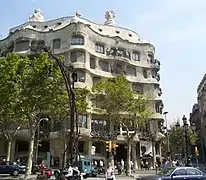 La Casa Milà, dans le quartier de l'Eixample