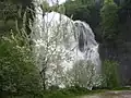 La cascade de Glandieu à la fonte des neiges.