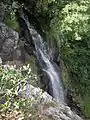 La cascade des Vergnes dans la haute vallée du Mardonenque.