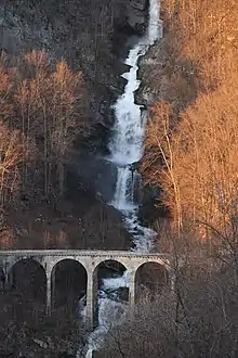 Vue de la cascade (avril)