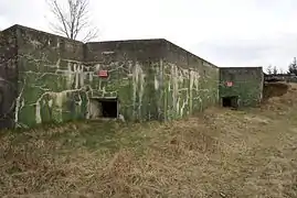 La casemate de Bourges du fort de Douaumont, tirant vers l'ouest (vers Thiaumont et Froideterre).