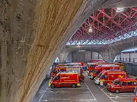 Caserne Vion, grande halle (garage des véhicules de secours)