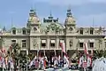 La place de Casino Monte Carlo en 2009 aux couleurs de Monaco