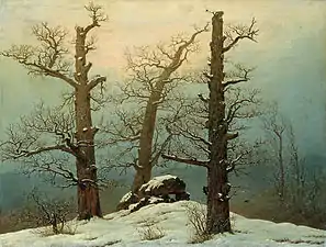 Caspar David Friedrich : Dolmen sous la neige, 1807.