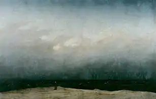 Le Moine au bord de la mer (1808-1810) de Caspar David Friedrich.