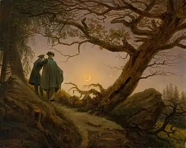Deux Hommes contemplant la lune, vers 1825-1830 (version du Metropolitan Museum of Art, New York).