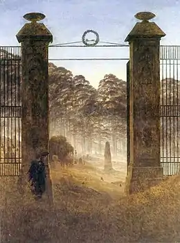 Caspar David Friedrich, L'Entrée du cimetière, 1825.