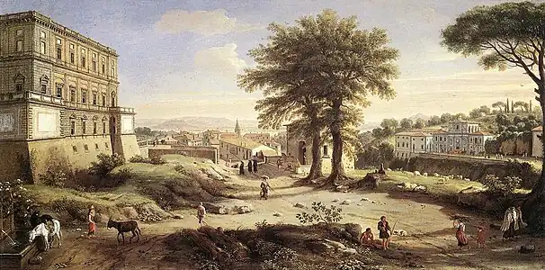 Vue extérieure par Caspar van Wittel.