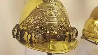 Casque de sapeur-pompiers - musée des sapeurs-pompiers Lyon-Rhône