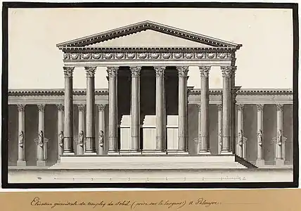 Temple de Bêl, à Palmyre (dessin)