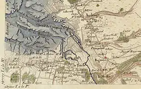 La Mothe sur la carte de Cassini, 1756.