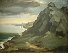 Le Rocher du Castel Vendon, 1848, huile sur toile, 28 × 37 cm, Cherbourg-en-Cotentin, musée Thomas-Henry.