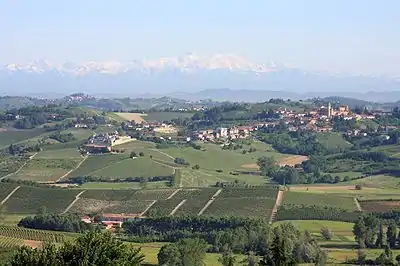 La région historique du Montferrat au Piémont.
