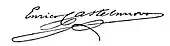 signature d'Enrico Castelnuovo (écrivain)