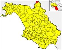 Localisation de Castelnuovo di Conza