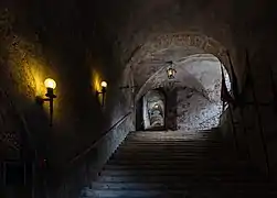 Un escalier.