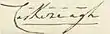 Signature de Robert Stewart, vicomte Castlereagh