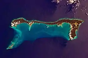 Vue satellitaire de l'île Cat.