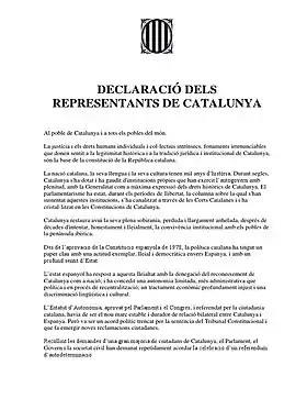 Image illustrative de l’article Déclaration d'indépendance de la Catalogne
