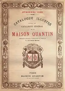 Couverture du catalogue de 1888.