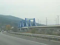 Pont franchissant l'AP-7, près de Barcelone.