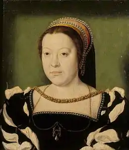 Portrait de Catherine de Médicis par Corneille de Lyon (vers 1536).