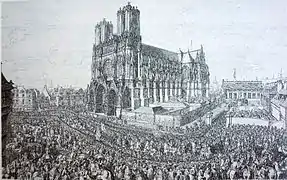 Lors de la cavalcade pour le sacre de Louis XV.