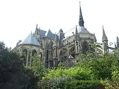 Chevet de la cathédrale Notre-Dame de Reims.