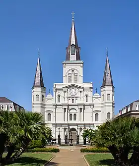 La cathédrale Saint-Louis de La Nouvelle-Orléans (Louisiane).