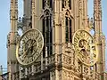 Horloge de la cathédrale Notre-Dame d'Anvers.