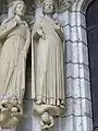 Salomon et Marcolf sur un pilier du portail nord de la cathédrale de Chartres