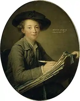 Catherine Lusurier, Le peintre Germain-Jean Drouais à l'âge de quinze ans (vers 1778)