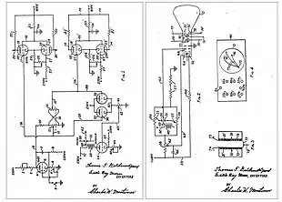 Schémas du circuit figurants sur le brevet du Cathode-ray tube amusement device.