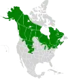 Carte de répartition du Meunier rouge