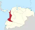 Le département de Cauca en 1824.