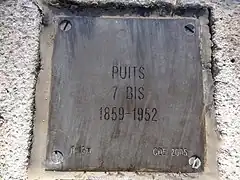 Puits no 7 bis, 1859 - 1952.