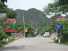Paysage de la rue du Pont Est et Mont Cho