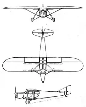 vue en plan de l’avion