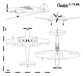 vue en plan de l’avion