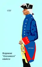 régiment des Cuirassiers du Roi de 1757 à 1762